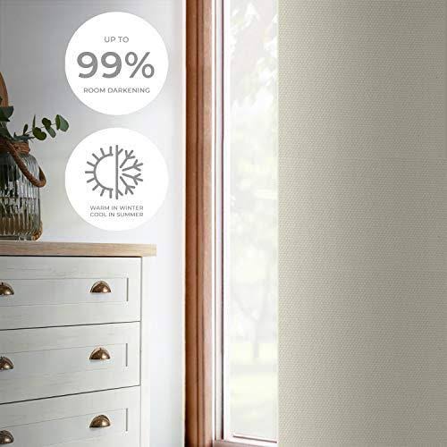 Chicology Blackout Sliding Panel Track Blind, Ivory, 86"W x 96"H C76216