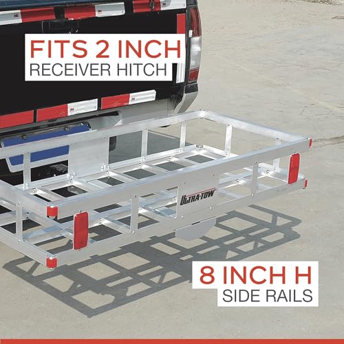 Ultra-Tow Aluminum Hitch Cargo Carrier 500-Lb Capacity Silver I1499