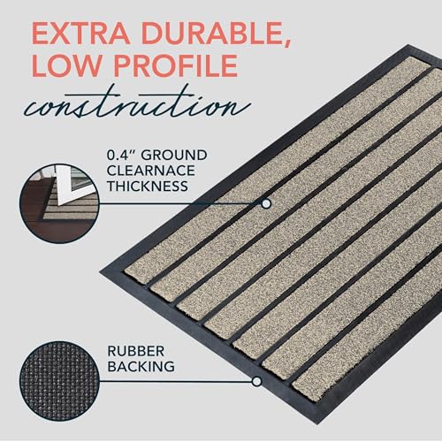 ubdyo Extra Durable Door Mat Non-Slip Outdoor Entrance 30" x 17" Bright Brown W5648