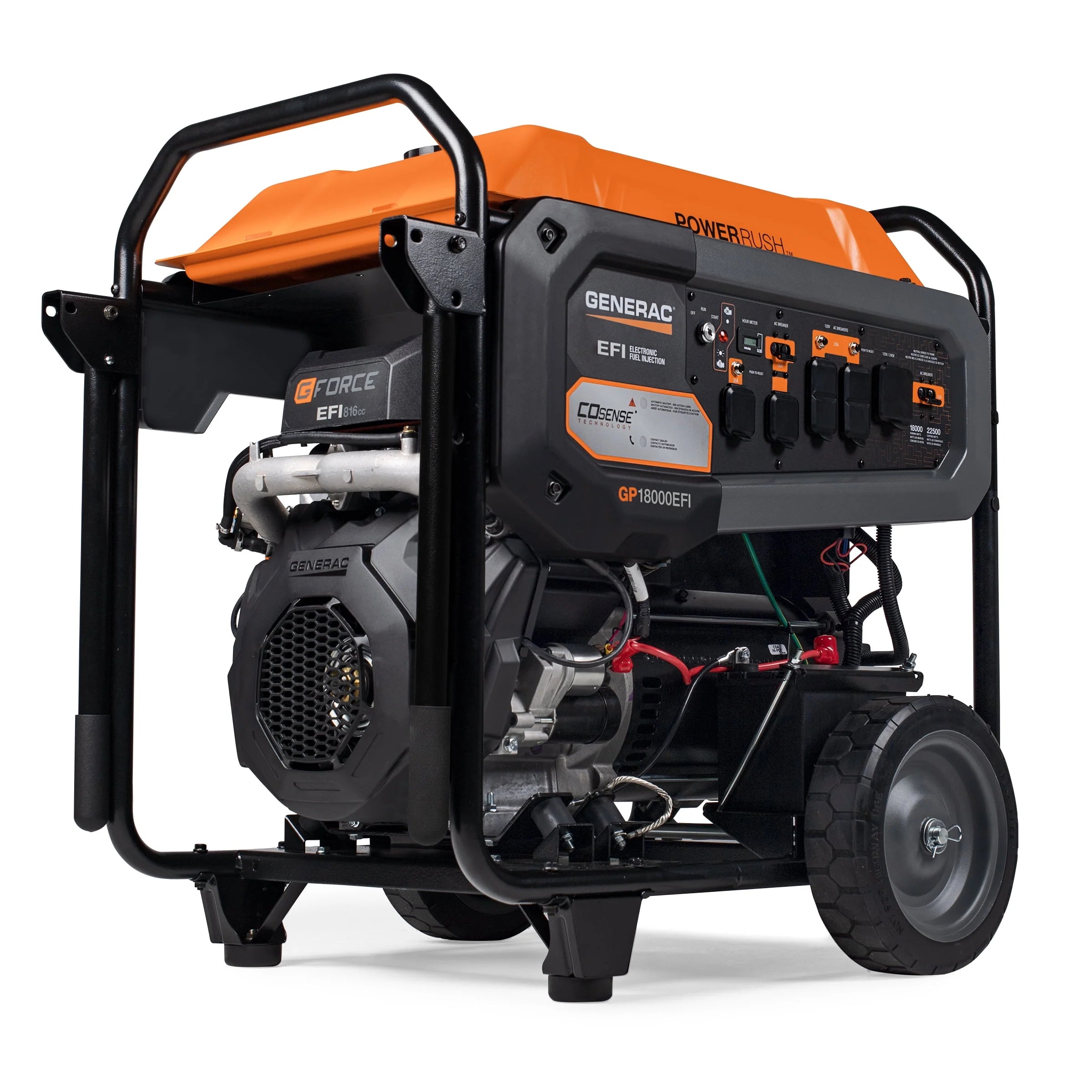 Generac 8917 GP18000E 18000 Watt Electric Start Gas Powered Portable Generator with COSense - 50ST