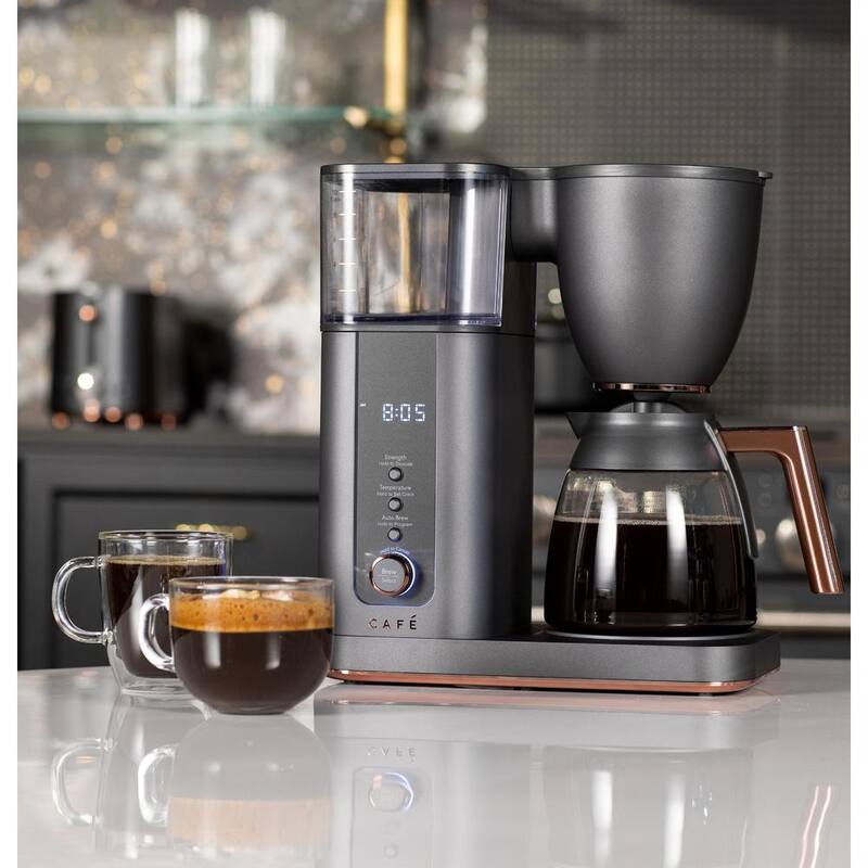 Matte Black 10-Cup Drip Coffee Maker with Glass Carafe L989269