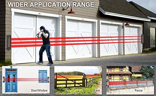 HTZSAFE Solar Wireless Driveway Alarm System, 1/2 Mile Range, No Wiring D7925