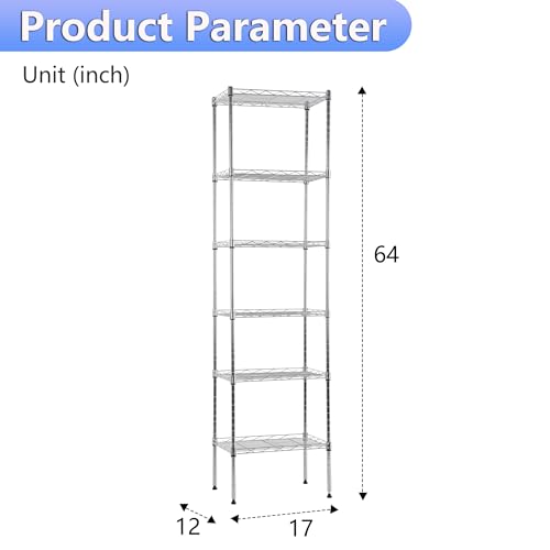 4 Tier NSF Wire Shelving Unit Heavy Duty Steel Storage Rack, Black X19089