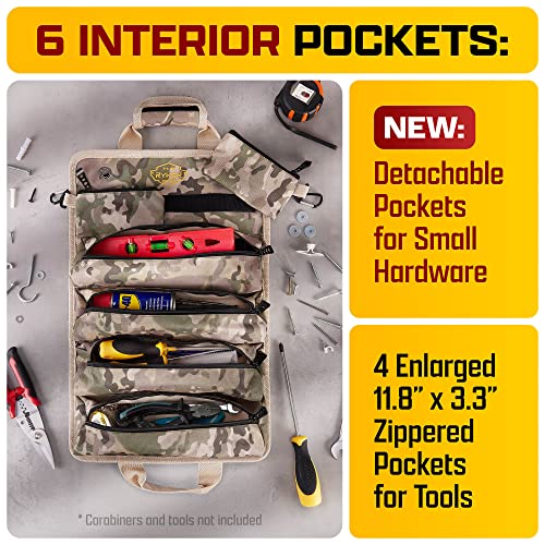 Ryker Roll Up Tool Bag Organizer with Detachable Pouches O5686