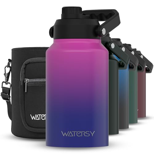128oz Insulated Stainless Steel Water Bottle with Handle, Black W803