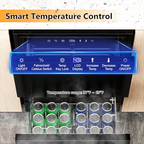 Electric Humidor Cabinet 35L with Digital LED Screen and Humidity Control C6096