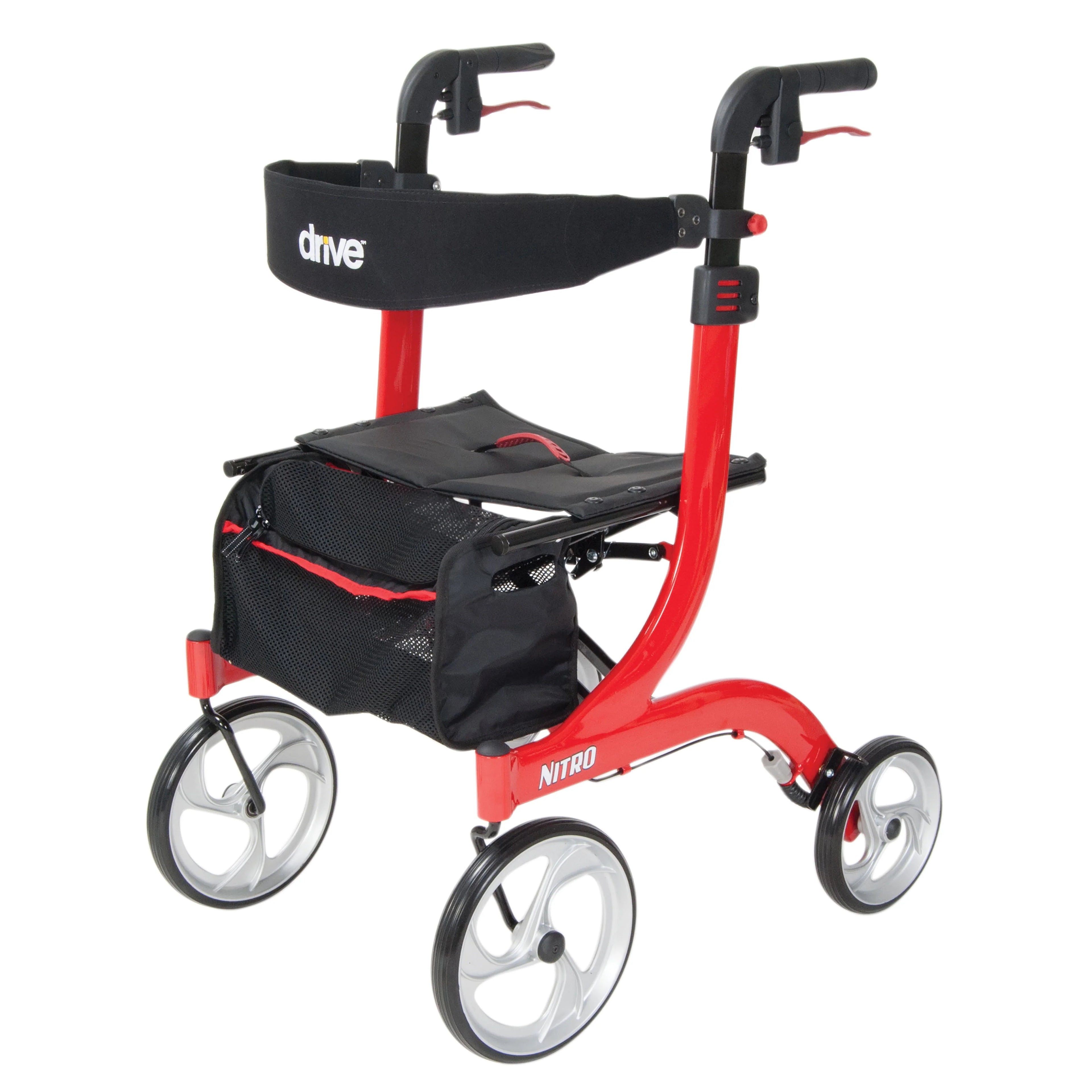 Drive Medical Nitro Euro Style Rollator Walker, Red P174003