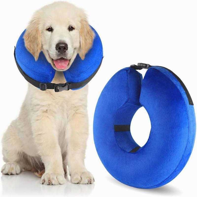 Cowin Protective Inflatable Cone Collar for Dogs and Cats Soft Pet Recovery E-Collar Cone Small Medium Large Dogs