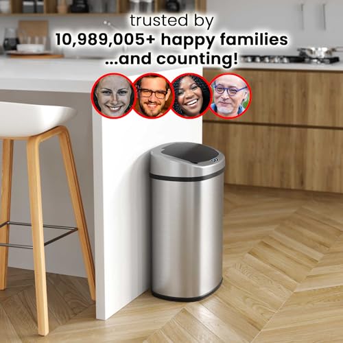 iTouchless 13 Gallon Sensor Trash Can 2.0 Stainless Steel W51921