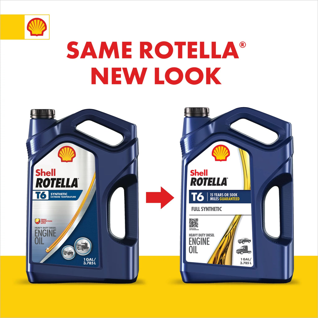 Shell Rotella T6 Full Synthetic 15W-40 Diesel Engine Oil 1 Gallon O565