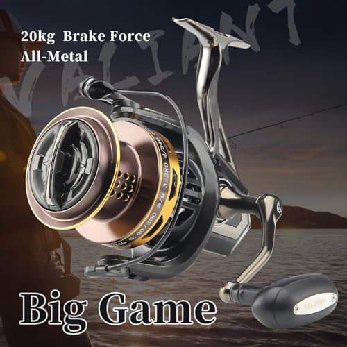 HAUT TON Big Game Surf Spinning Fishing Reel, 20KG Drag, Saltwater Q695155