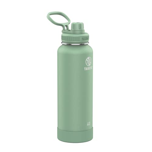 Takeya Actives Water Bottle with Spout Lid, 18 oz, Midnight Blue W579