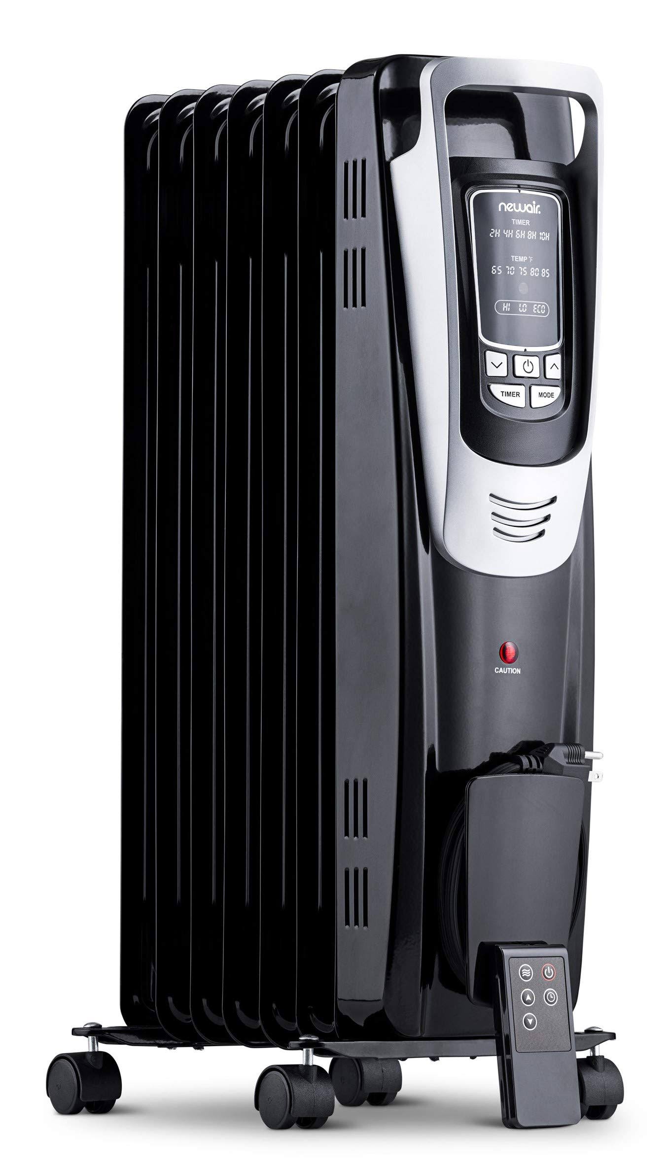 NewAir AH-450B Electric Oil-Filled Radiator Heater, Black Z5936