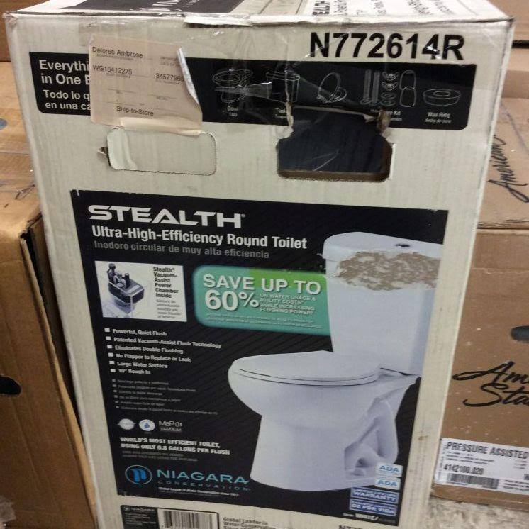 Niagara Stealth 10 in. Rough-In 2-Piece 0.8 GPF Round Front Toilet, White P833