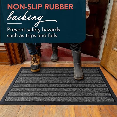 ubdyo Extra Durable Door Mat Non-Slip Outdoor Entrance 30" x 17" Bright Brown W5648