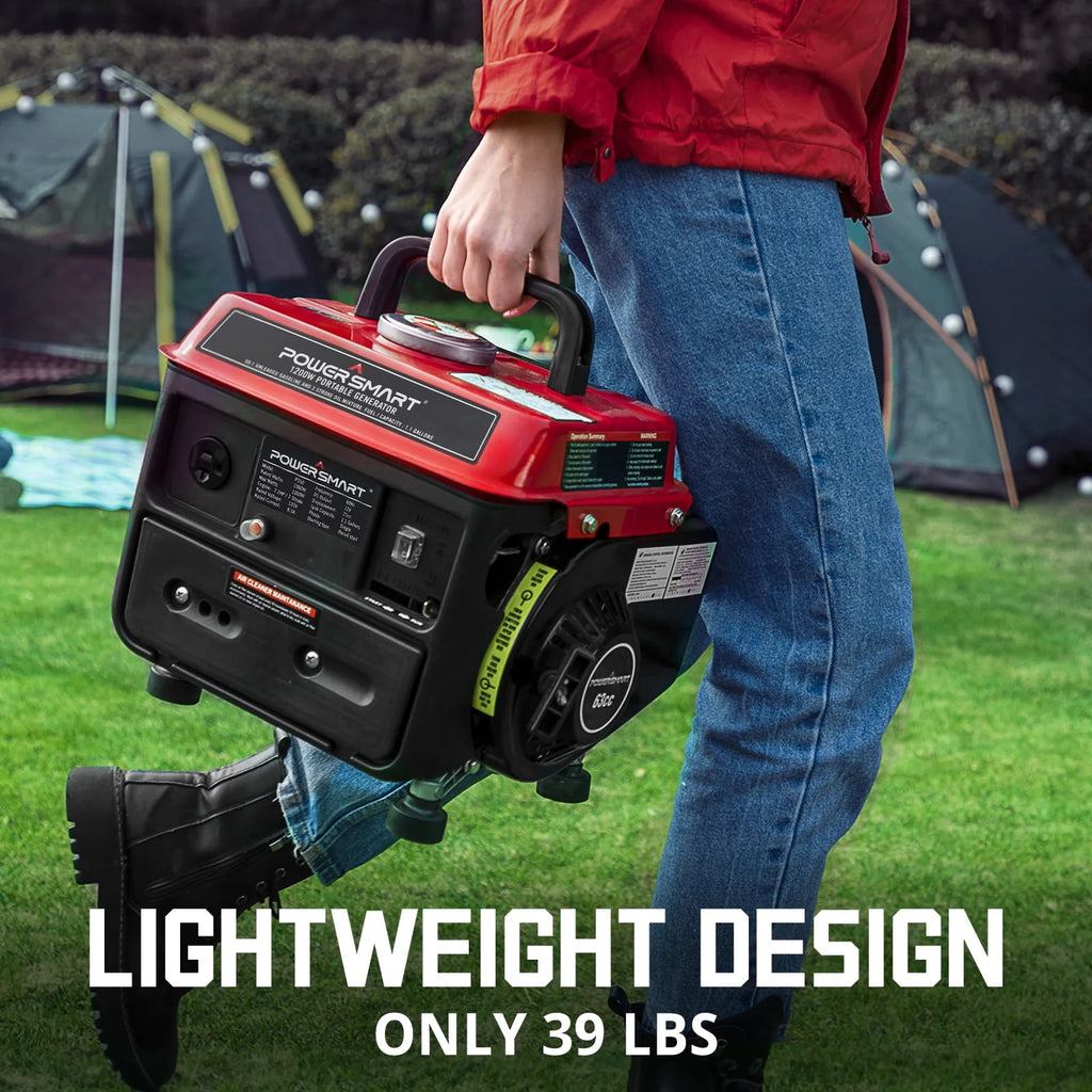 PowerSmart 1200W Portable Inverter Generator, Gas Powered W742
