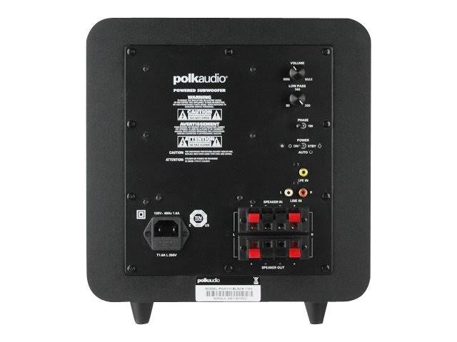 Polk Audio PSW111 Subwoofer, 8-inch, Black X92214