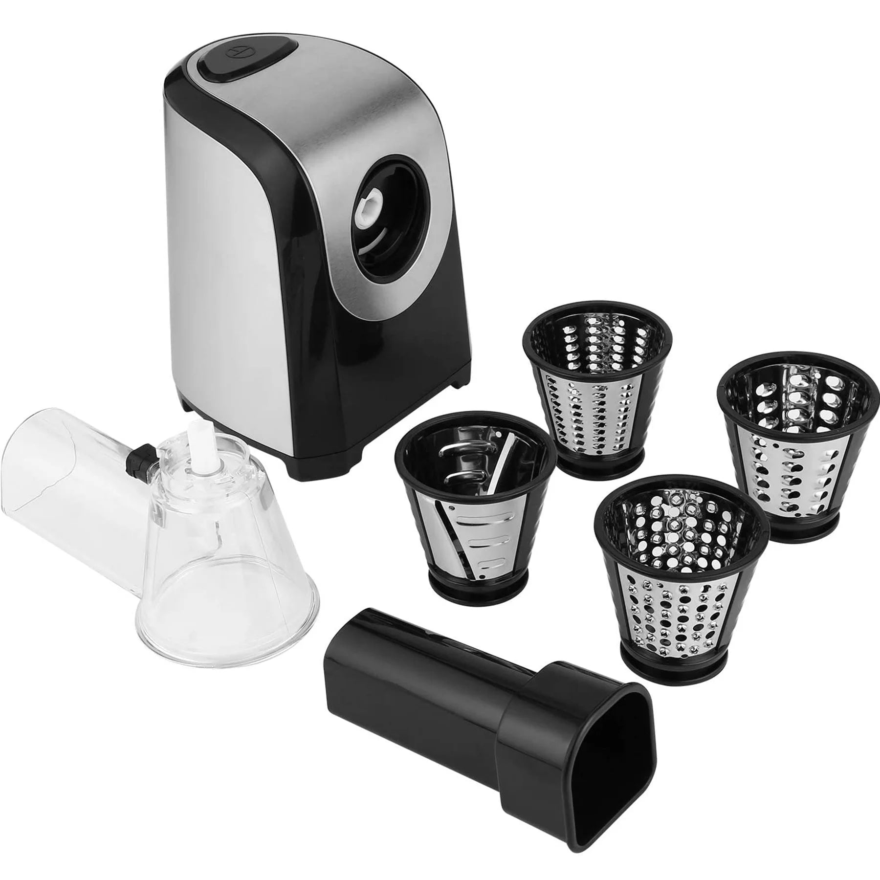Qhomic Electric Cheese Grater 5-in-1 Vegetable Slicer with One-Touch Control, 150W Y199