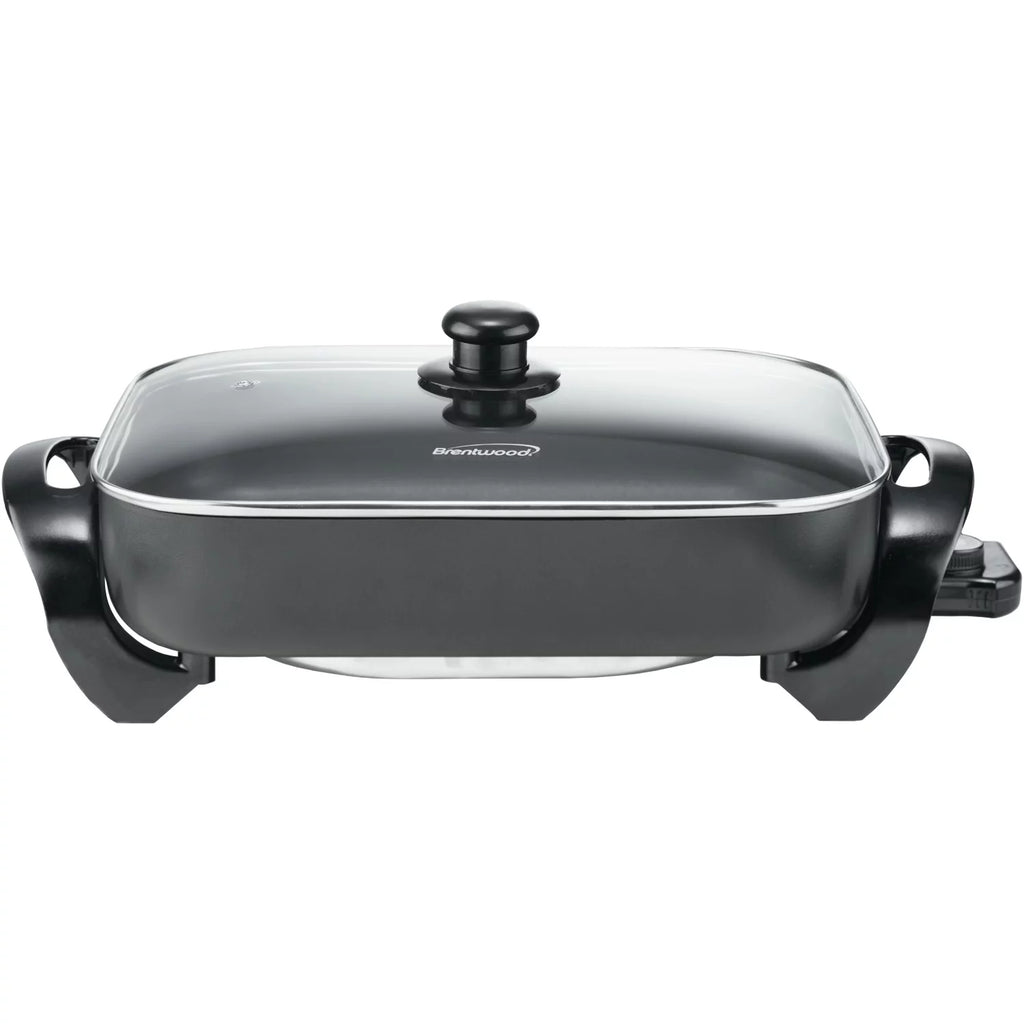 Brentwood 16" Electric Skillet with Glass Lid, Non-Stick Y166