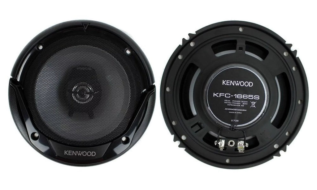 2) New Kenwood KFC-1665S 6.5" 300 Watt 2-Way Car Audio Coaxial Speakers Stereo