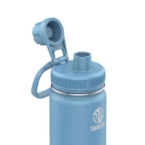 Takeya Actives Water Bottle with Spout Lid, 18 oz, Midnight Blue W579