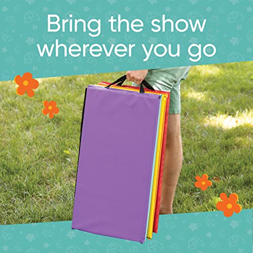 HearthSong Tumbling Mat for Kids, 5-Panel Foldable Exercise Mat, 1.25" Thick X638
