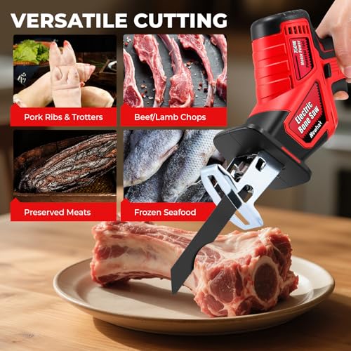 Newhai Electric Bone Saw Machine Cordless Butcher Saw with 4 Blades S86618