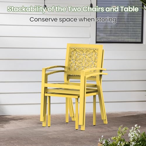 Peacock Blue Outdoor Bistro Set for 2 with Coffee Table R445