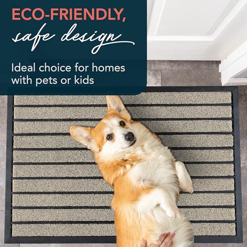 ubdyo Extra Durable Door Mat Non-Slip Outdoor Entrance 30" x 17" Bright Brown W5648
