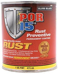 POR-15 45008 Gloss Black Rust Preventive Paint - Pint - Megean