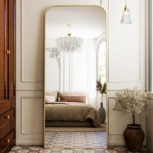 HARRITPURE 57"x20" Full Length Mirror with Aluminum Frame, Gold A38098