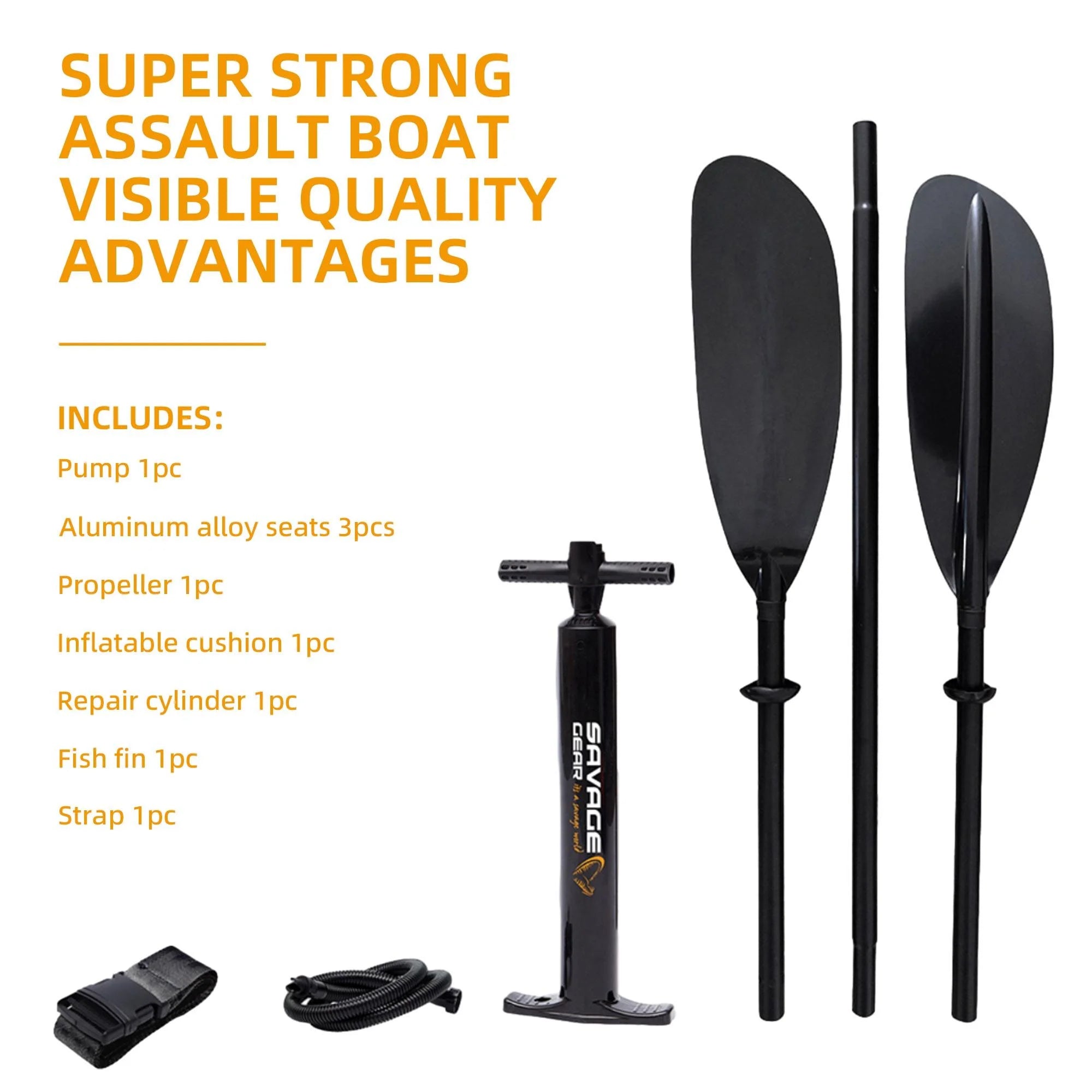 2 Person Inflatable Fishing Kayak with Pump, Paddle, and Repair Kit L2296
