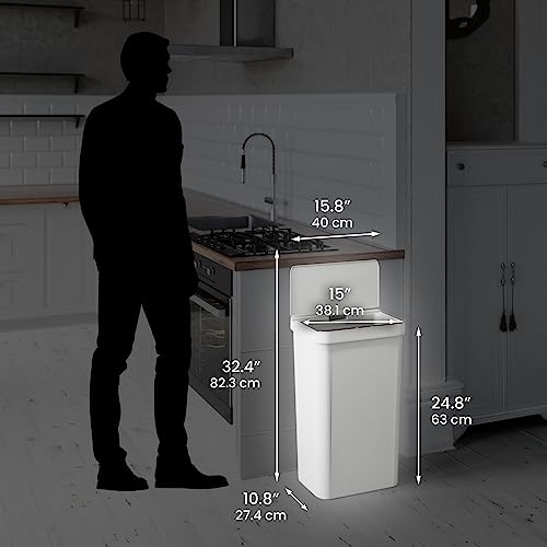 iTouchless 13 Gallon Sensor Trash Can 2.0 Stainless Steel W51921