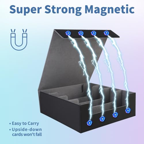 Trading Card Storage Box 4-Row Holder for MTG, Pokemon, YUGIOH S705