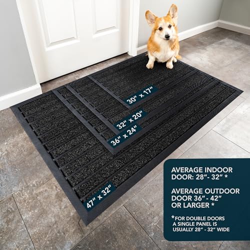 ubdyo Extra Durable Door Mat Non-Slip Outdoor Entrance 30" x 17" Bright Brown W5648