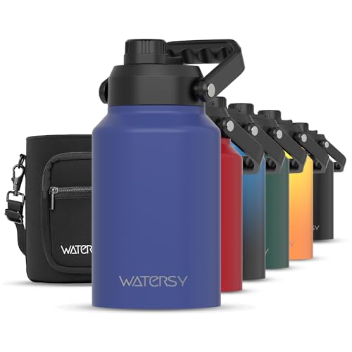 128oz Insulated Stainless Steel Water Bottle with Handle, Black W803