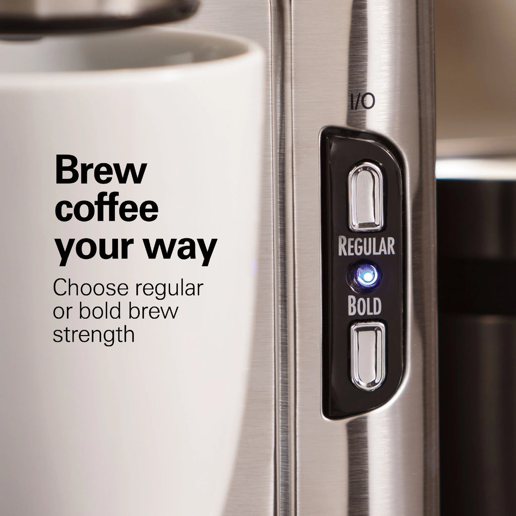 Hamilton Beach The Scoop Single-Serve Coffee Maker, 14 oz., Stainless Steel B83985