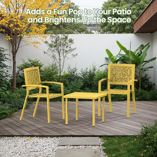 Peacock Blue Outdoor Bistro Set for 2 with Coffee Table R445