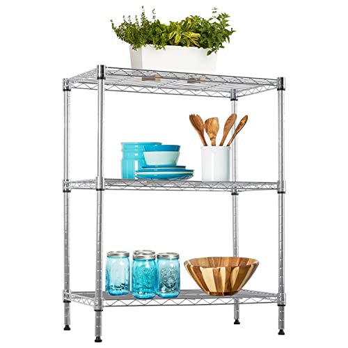 4 Tier NSF Wire Shelving Unit Heavy Duty Steel Storage Rack, Black X19089