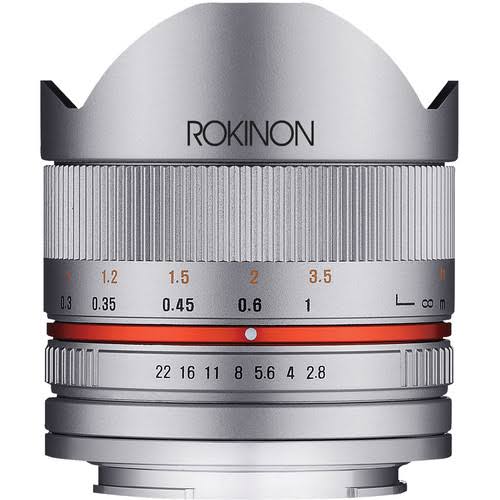 Rokinon 8mm f/2.8 UMC Fisheye Lens for Fujifilm X Mount, Silver G820