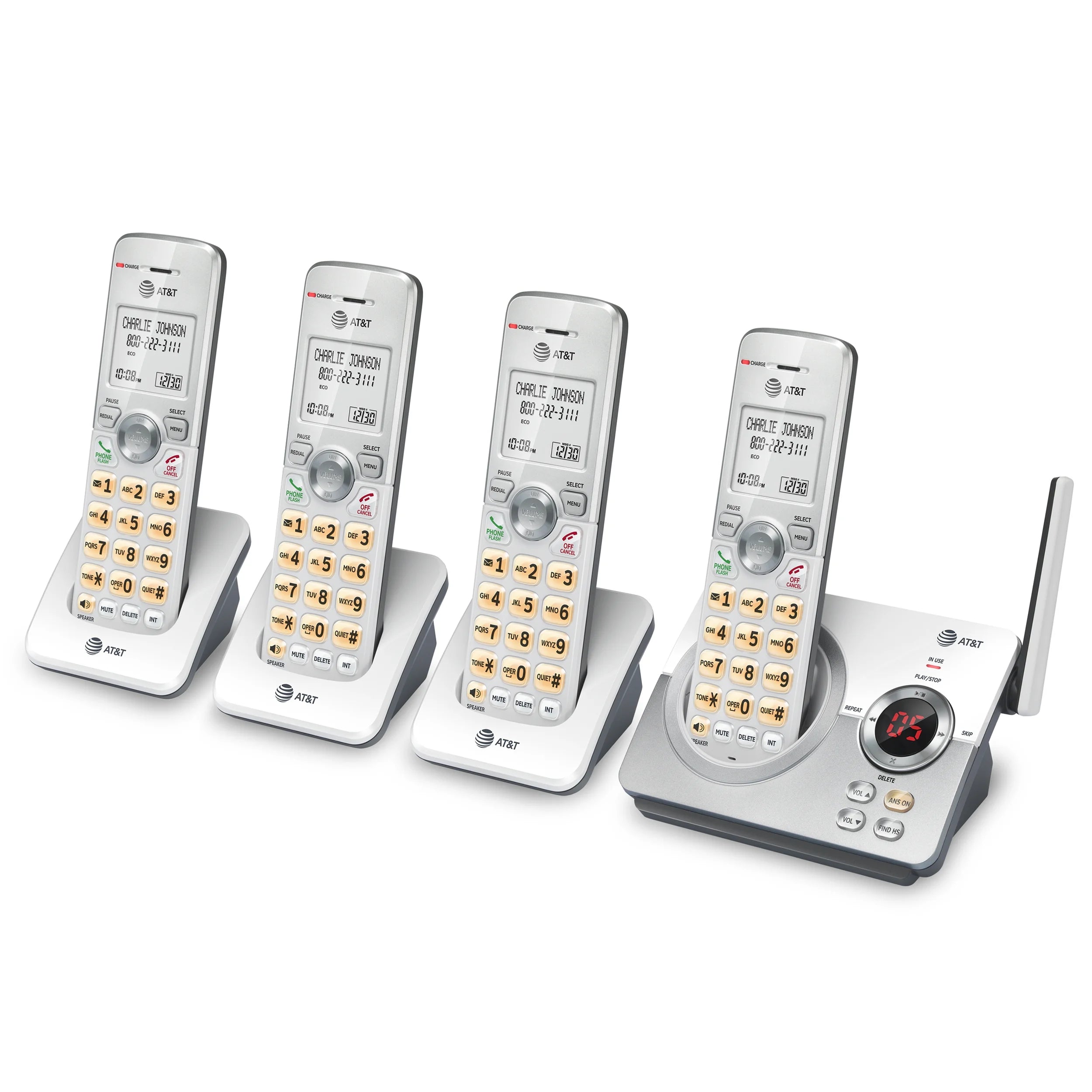 AT&T 4-Handset Cordless Phone with Answering System and Call Block, EL52429 I332155
