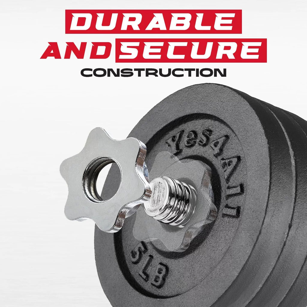 Yes4All 60 lbs Adjustable Dumbbell Set, Cast Iron Pair G3731