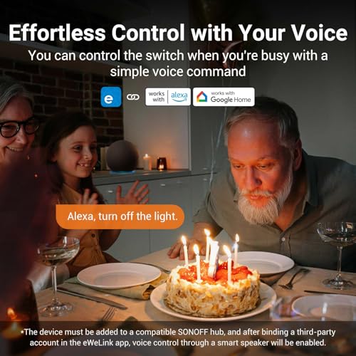 SONOFF Zigbee Smart Light Switch ZBM5-3C-120W, Voice Control with Alexa Google Home B942670
