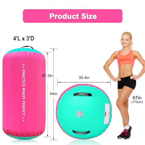 VOFiTNY Inflatable Gymnastics Air Track Tumbling Mat with Pump L674