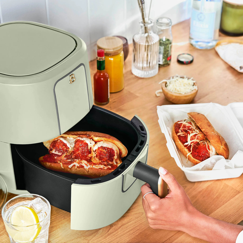 Beautiful 3 Qt Air Fryer with TurboCrisp Technology, White Icing by Drew Barrymore Q37808