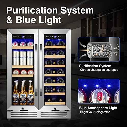 Electric Humidor Cabinet 35L with Digital LED Screen and Humidity Control C6096
