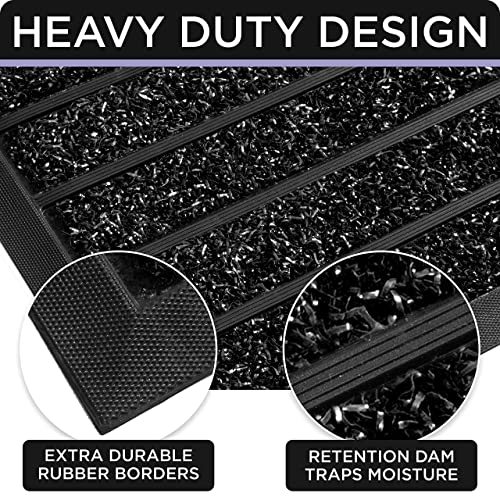 ubdyo Extra Durable Door Mat Non-Slip Outdoor Entrance 30" x 17" Bright Brown W5648