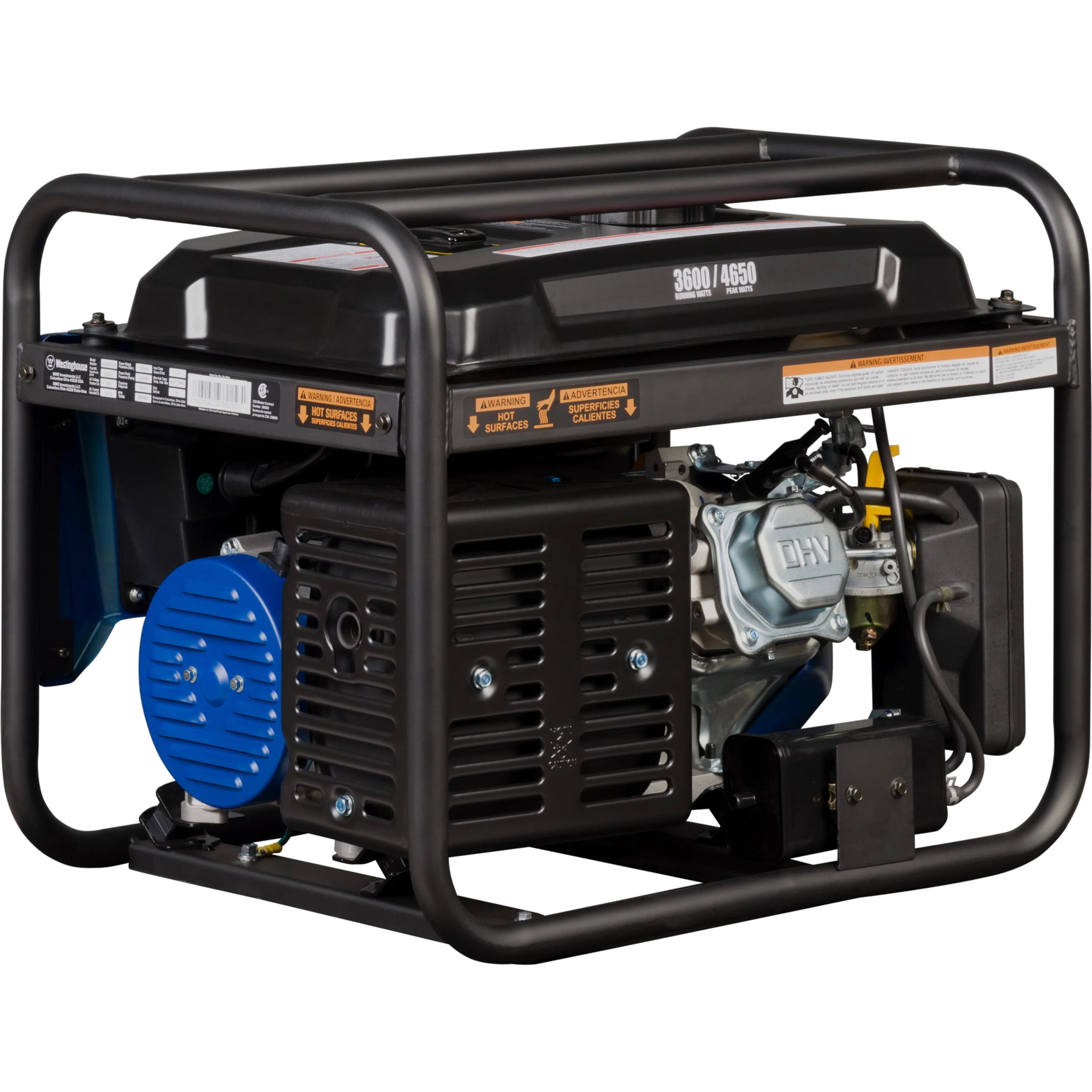 Westinghouse 4650 Peak Watt Portable Gas Generator with CO Sensor C8287