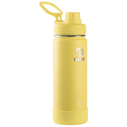 Takeya Actives Water Bottle with Spout Lid, 18 oz, Midnight Blue W579