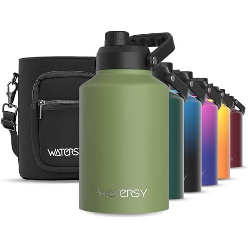 128oz Insulated Stainless Steel Water Bottle with Handle, Black W803